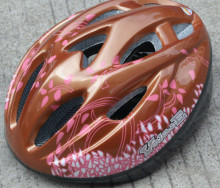 Велошлем детский Volare Deluxe - bronze pink - 51-55 cm