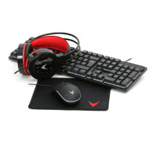 Varr VG4IN1SET02 Gaming 4in1 Spēļu Komplekts / Klaviatūra / Pele / Austiņas / Paliktnis / ENG / RGB