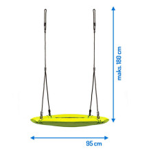 Ligzdas šūpoles Swingo XXL dzeltenas 95 cm