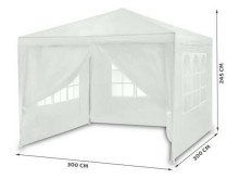 Dārza paviljons balts 3x3m 4936