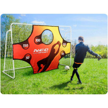 Futbola vārti 245 x 155 x 80 cm + tēmēšanas paklājiņš