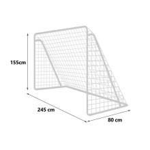 Futbola vārti 245 x 155 x 80 cm + tēmēšanas paklājiņš