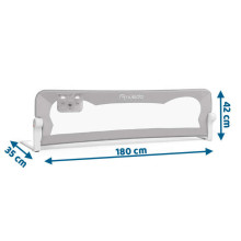 Gultas barjers 180 x 42 x 35 cm Nukido pelēks
