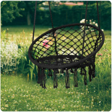 Подвесное садовое кресло-качалка BOHO, черный