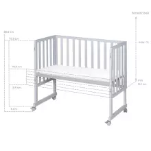 Roba Craddle Co-Sleeping Bed Art.16528 Kūdikio lopšys su kojelėmis