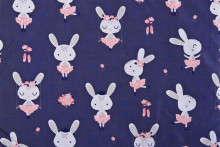 Minky Baby Nest Cone Wrap – rabbits/pink 75x75