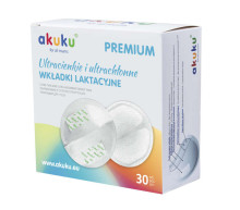 AKUKU Art.A0354 Disposable breast pads: ultrathin, ultraabsorbent (30 pcs)