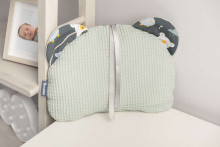 Pushchair pillow Bear – Waffle clearing mint