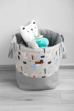 BASKET FOR TOYS MEDIUM - DEERS GREY