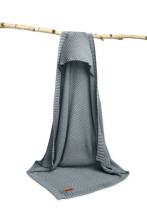 HOODED SWADDLE BLANKET 100% BAMBOO GIFT GRAPHITE