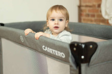 TRAVEL COT WITH BEDSIDE FUNCTION ESTI GREY