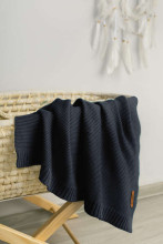 Bamboo and cotton blanket – NAVY