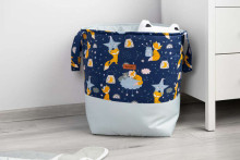 BASKET FOR TOYS MEDIUM - FOXES NAVY
