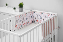 COT BUMPER WAFFLE FOX PINK