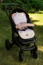 DELUXE VELVET PUSHCHAIR LINER - PINK ROCKING HORSE 