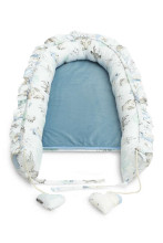 BABY NEST VELVET 80X45 STROLL BLUE