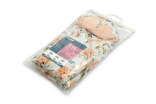 VELVET CARRY-COT SWADDLE BLANKET XL PEONY PEACH