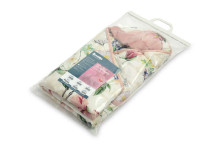 VELVET CARRY-COT SWADDLE BLANKET XL MAGNOLIA PINK