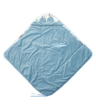 VELVET CARRY-COT SWADDLE BLANKET XL STROLL BLUE