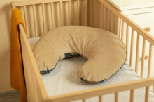 PILLOW FOR FEEDING VELVET MAROCCO BEIGE