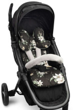 Pushchair Liner Deluxe – Black Flowers