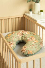 PILLOW FOR FEEDING VELVET SQUARE GREEN