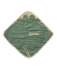 Velvet carry-cot swaddle blanket – SQUARE GREEN