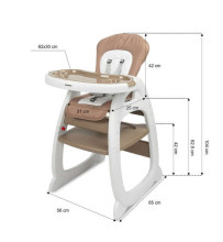 HIGH CHAIR + TABLE HOMEE BROWN