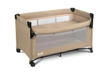 TRAVEL COT WITH BEDSIDE FUNCTION ESTI BROWN
