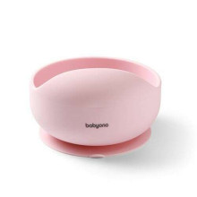 1481/02 SILICONE BOWL WITH SUCTION CUP, PINK
