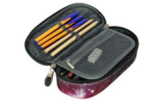 Ikonka Art.KX3761_2 Padded sachet pencil case with flap Nebula
