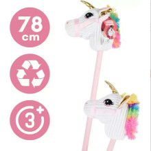 Ikonka Art.KX3493 Hobby horse unicorn head on a stick