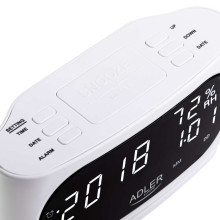 Ikonka Art.KX3616 Adler AD 1186W Alarm clock with humidity temperature measurement