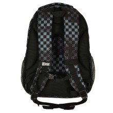 Ikonka Art.KX3758 4 compartment school backpack 17 inch checkerboard
