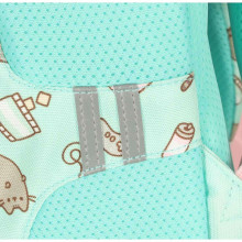 Ikonka Art.KX3766 4 compartment school backpack 16 inch Pusheen Mint