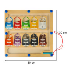 Ikonka Art.KX3856_1 Izglītojoša tāfele krāsainu bumbiņu šķirošanas apavi