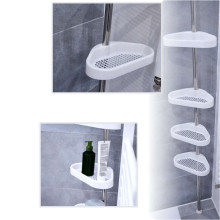 Ikonka Art.KX3985 Bathroom corner shelf telescopic shower 260cm