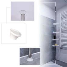 Ikonka Art.KX3985 Bathroom corner shelf telescopic shower 260cm