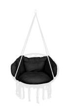 Ikonka Art.KX3950_1 Stork's nest cushion black