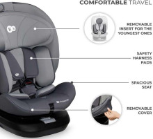 KinderKraft I-Grow I-Size Art.KCIGRO00GRY0000 Grey  Juoda vaikiška automobilinė kėdutė 0-36kg