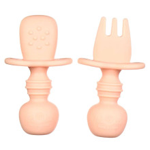 La Bebe™ Basic  Silicone Fork Art.169086 Old Rose Mīkstā silikona dakšiņa 7.8 cm,no 6 mēn