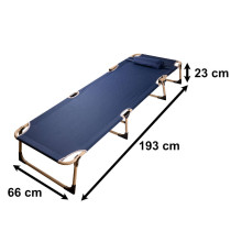 Ikonka Art.KX3909 Folding tourist field bed canada 193 cm navy blue