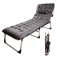 Ikonka Art.KX3910 Tourist folding field bed 198 cm dark grey