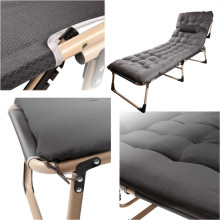 Ikonka Art.KX3910 Tourist folding field bed 198 cm dark grey