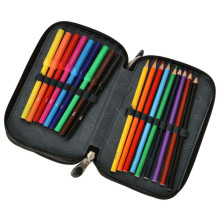 Ikonka Art.KX3758_2 Double pencil case with accessories Chessboard Crush