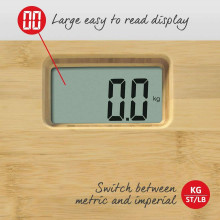 Salter 9086 WD3REU16 Bamboo Electronic Personal Scale