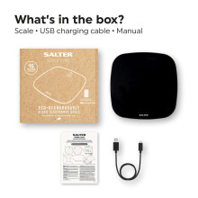 Salter 9221 BK3R Eco Rechargeable Electronic Bathroom Scale black