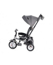 Lorelli Moovo Air Art.1005046 Grey Luxe   Детский трехколесный  велосипед c надувными колёсами, ручкой управления и крышей