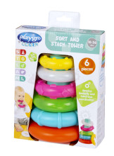 PLAYGRO rotaļlieta  piramīda -zobgrauzis Sort And Stack, 4088543