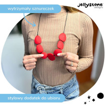 Silicone necklace, red, Jellystone Designs